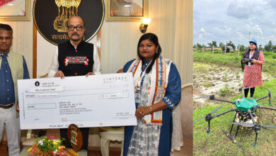 महिलाओं की आत्मनिर्भरता की मिसाल बनीं ड्रोन दीदी गोदावरी साहू, राज्यपाल रमेन डेका ने किया सम्मानित…..