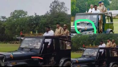 कोरबा में प्रशासन की चूक: गाड़ी में उल्टा तिरंगा, SP और कलेक्टर की मौजूदगी में हुई घटना