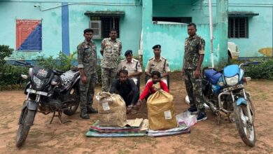 मध्यप्रदेश के दो गांजा तस्कर गिरफ्तार, चटाई बेचने के आड़ मे करते थे गांजा तस्करी