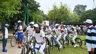 राष्ट्रीय खेल दिवस पर निकाली गई साइकल रैली…