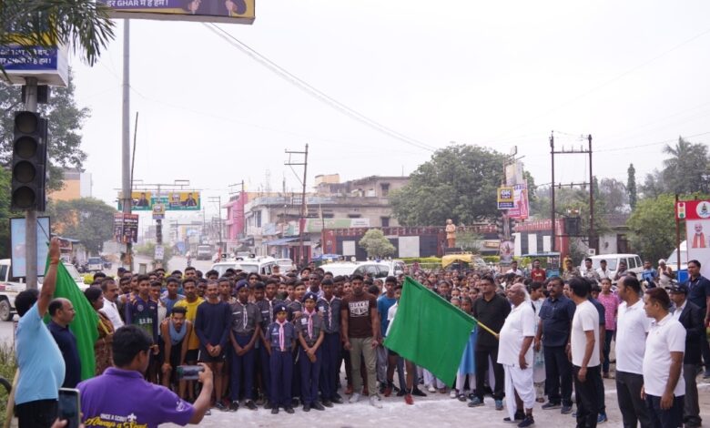 सेवा पखवाड़ा अंतर्गत मिनी मैराथन का आयोजन, नशा मुक्ति का लिया संकल्प