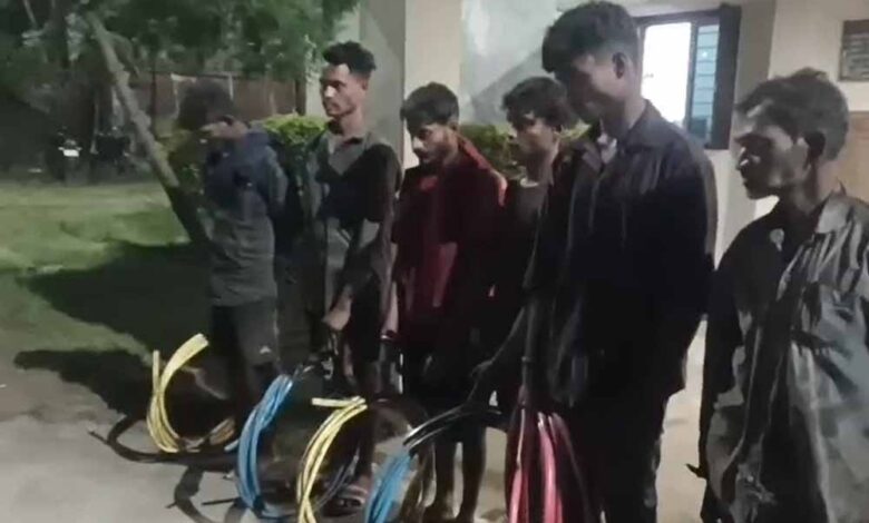 खदान में केबल चोरी करने घुसे 6 चोर गिरफ्तार: 24 घंटे तक सुरंग में फंसे रहे, सुरक्षाकर्मी ने पकड़ा खदान में केबल चोरी करने घुसे 6 चोर गिरफ्तार: 24 घंटे तक सुरंग में फंसे रहे, सुरक्षाकर्मी ने पकड़ा