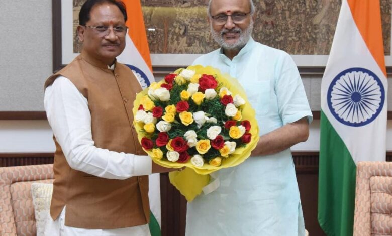 मुख्यमंत्री विष्णु देव साय ने उपराष्ट्रपति सी. पी. राधाकृष्णन से की सौजन्य भेंट…. मुख्यमंत्री विष्णु देव साय ने उपराष्ट्रपति सी. पी. राधाकृष्णन से की सौजन्य भेंट….